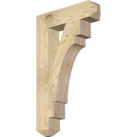 Ekena Millwork Merced Craftsman Rough Sawn Bracket, Douglas Fir, 4"W x 18"D x 30"H BKT04X18X30MRC04RDF